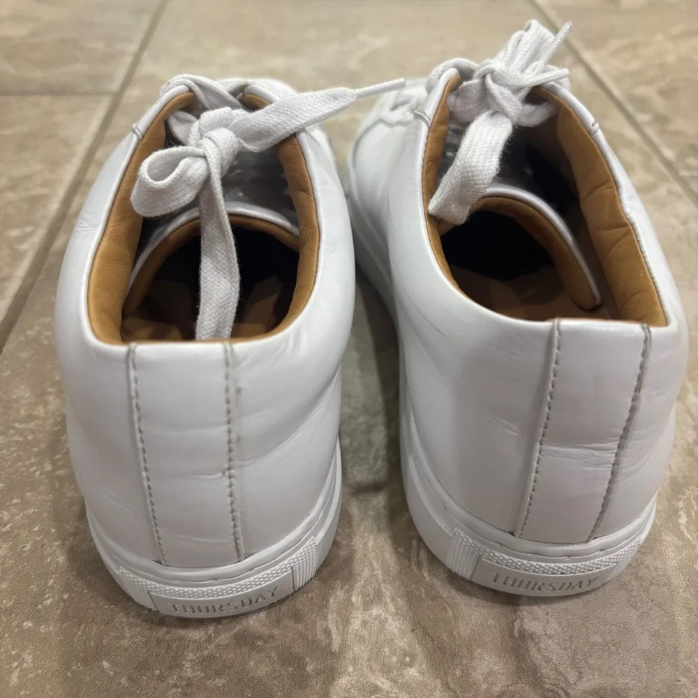 Thursday Boot Company Premier Low Top White Leather Sneakers Womens‎ 7.5